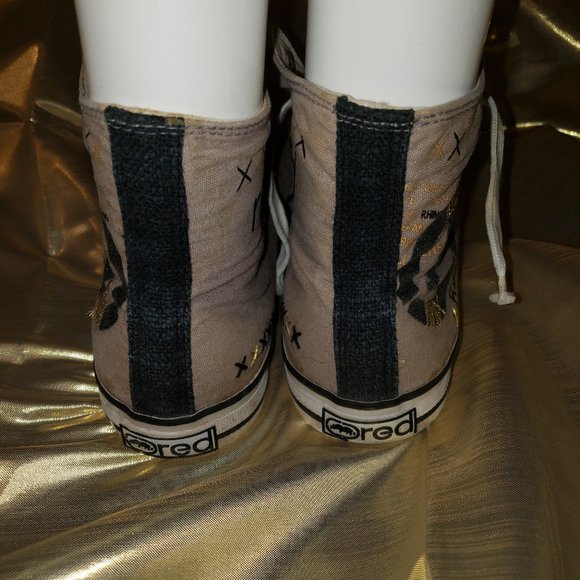 ~ - ECHO RED High Top Sneakers Women's Size 9 - Picture 4 of 5